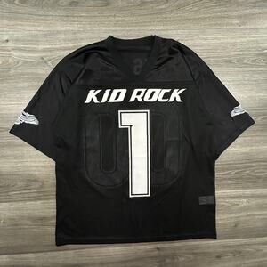 Vintage Kid Rock Shirt Mens Large Football Jersey American Badass F's Given Tour